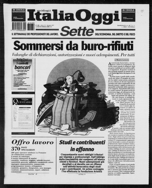 Italia oggi : quotidiano di economia finanza e politica